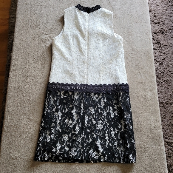 Maggy London drop waist sleeveless lace shift mini dress size 2 - Picture 8 of 14